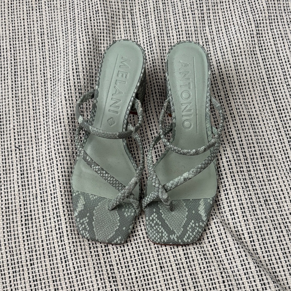 ANTONIO MELANI Snake Print Heels